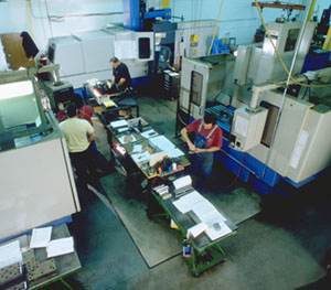 Three CNC machining centers